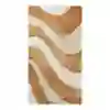 Tapete Alfombra Trazzos Olas 80 X 150 Cms, Beige.