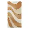 Tapete Alfombra Trazzos Olas 80 X 150 Cms, Beige.