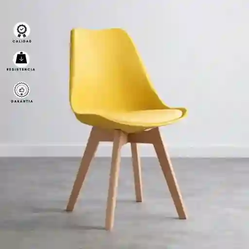 Silla Milano Tapizada Amarillo