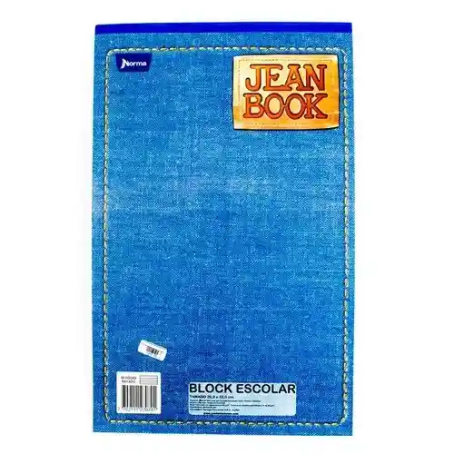 Jean Book Block Escolar Rayado Oficio