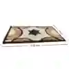 Tapete Alfombra Trazzos Flor 120 X 170 Cms, Beige.