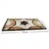 Tapete Alfombra Trazzos Flor 120 X 170 Cms, Beige.