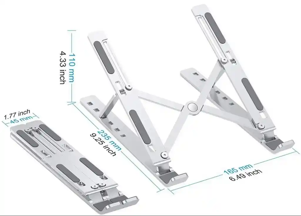 Base Soporte Para Portatil Pegable En Aluminio