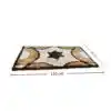 Tapete Alfombra Trazzos Flor 80 X 150 Cms, Beige.