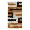 Tapete Alfombra Trazzos Geométrico 120 X 170 Cms, Beige.