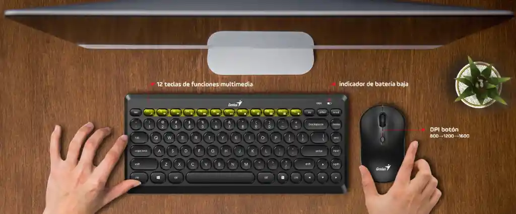 Genius Combo Inalámbrico Teclado Y Mouse Luxemate Q800