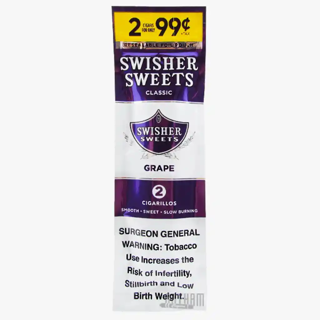 Cigarrillos Swisher Sweets Classic Uva Grape X 2