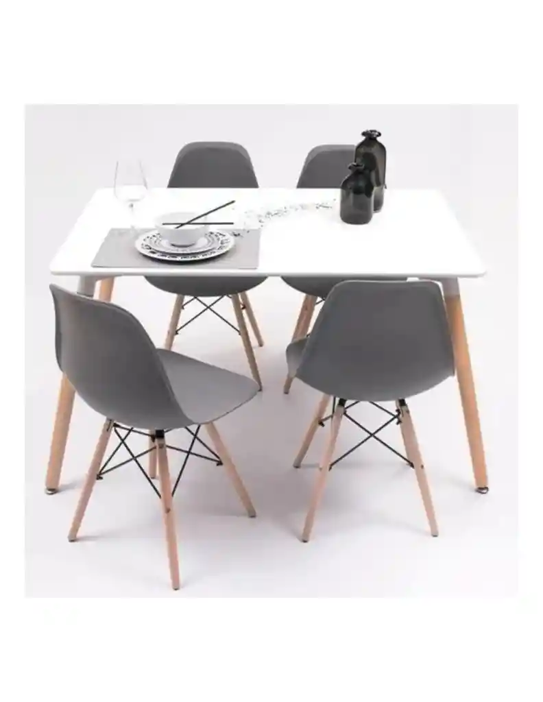 Ekonomodo Silla Eames Adult Gris