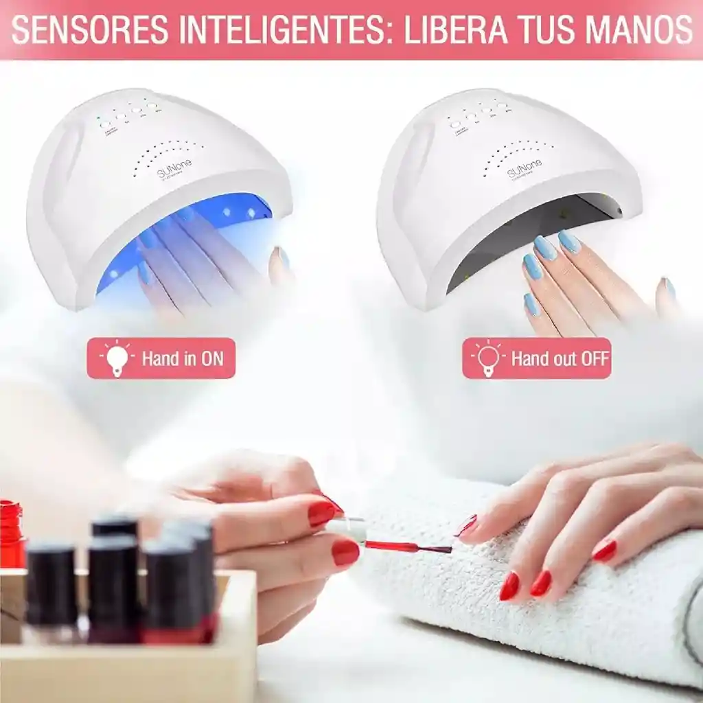 Lampara Secadora De Uñas Uv Led Gel Profesional 48w Sun One