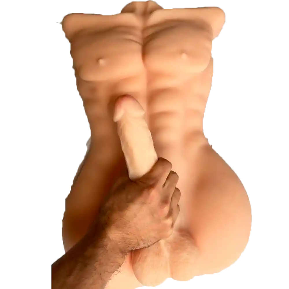 Muñeco Realista Torso Con Pene De 21cm Y Agujero De Ano Para Penetración Anal Masturbador Bdsm Fetiche