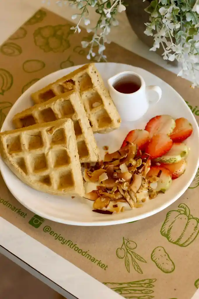 Waffles De Avena Con Fruta