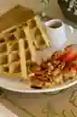 Waffles De Avena Con Fruta