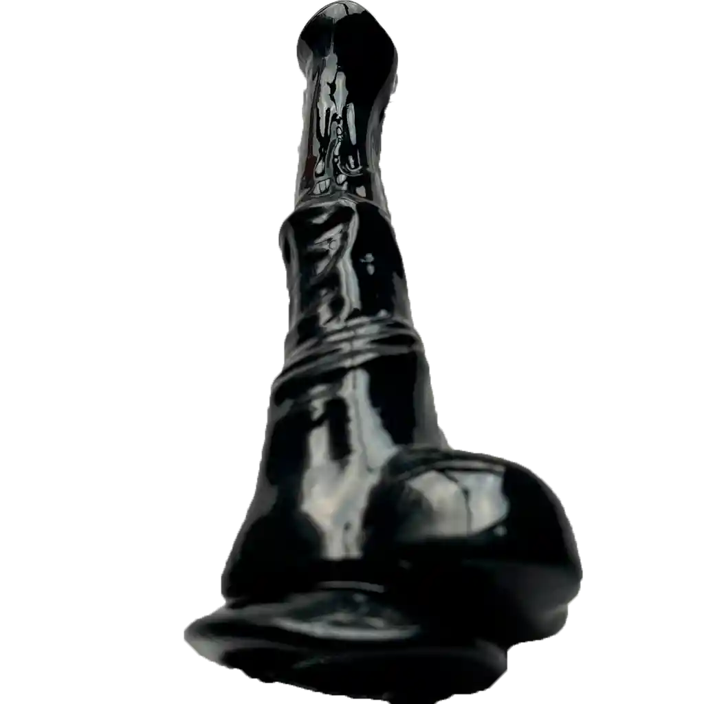 Dildo Caballo 25cm Negro Fantasia Bdsm Con Chupa Ventosa