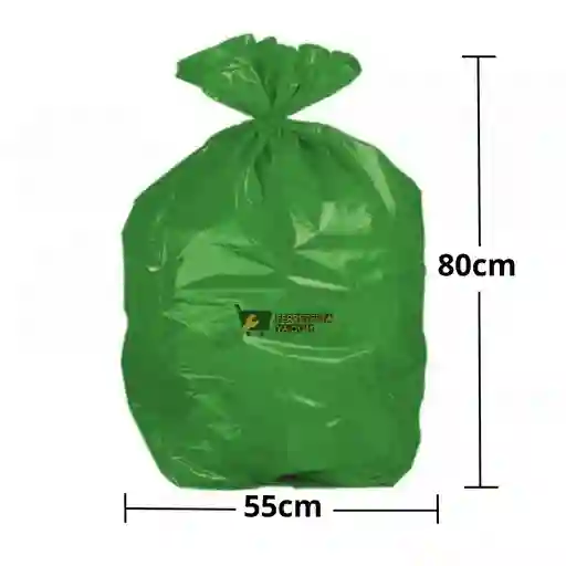 Bolsa De Basura Verde 55cm X 80cm