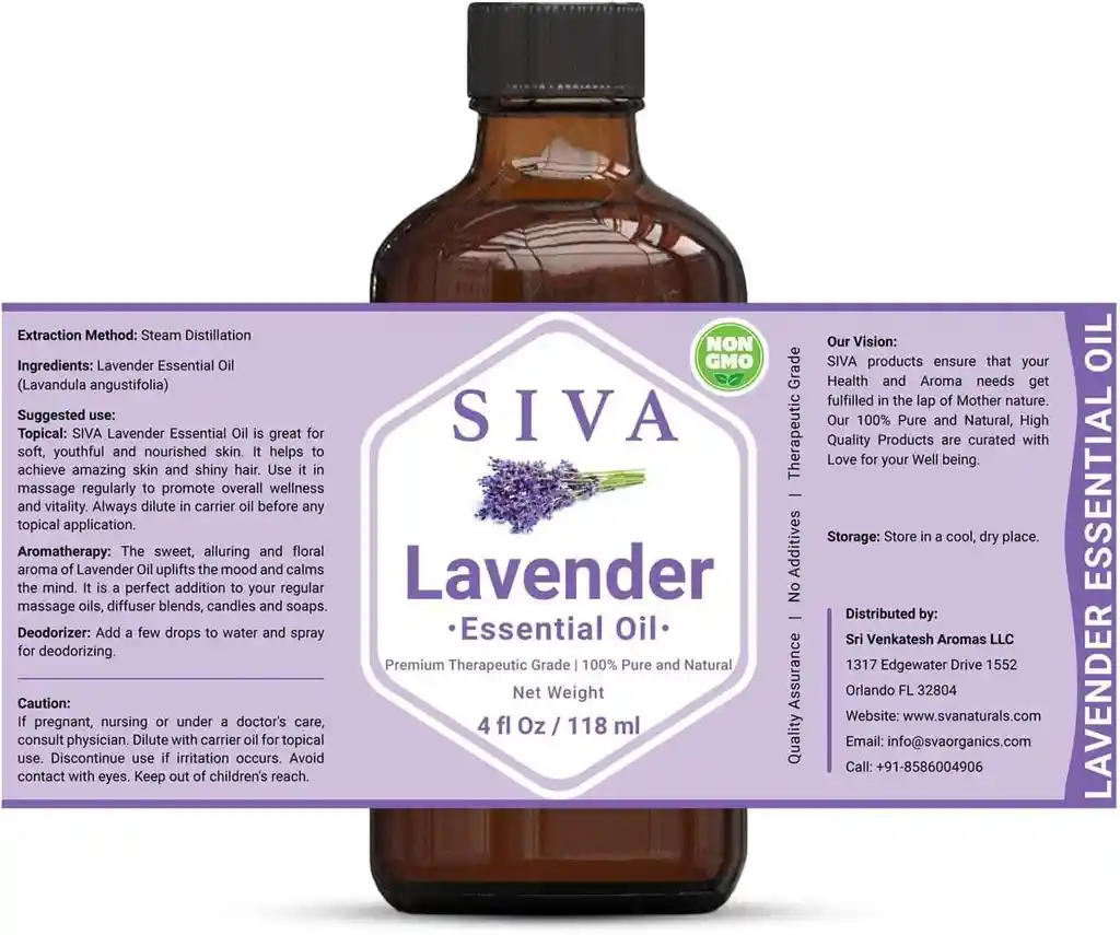 Aceite Esencial De Lavanda Bio Lavendelol Con Gotero 120ml