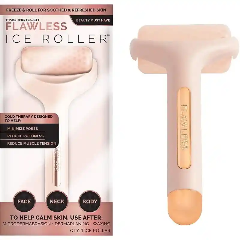 Nuevo Rodillo Facial De Hielo Ice Roller Flawless Rosado