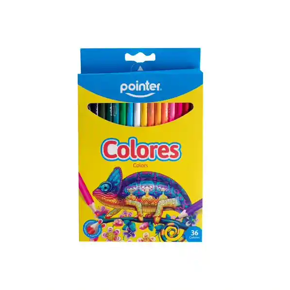 Caja De Colores Lápices Redondos Para Niños 36 Uni Colegio