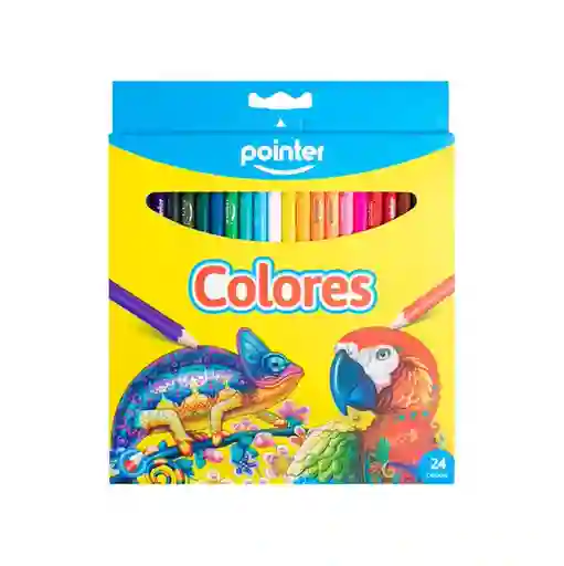 Caja De Colores Lápices Redondos Para Niños 24 Unida Colegio