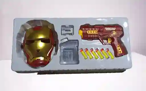 Pistola De Juguete Dardos E Hidrogel Personaje Iron Man Avengers.