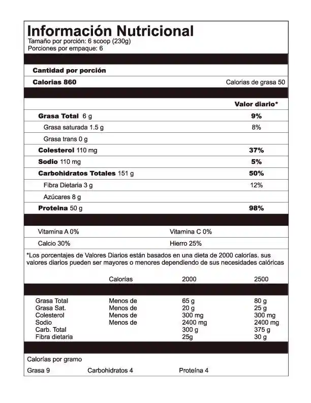   Protein A Proton Gainer 3 Lb Sabor Vainilla 