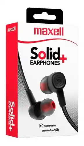 Maxell Solid+ Earphones In-ear Negro