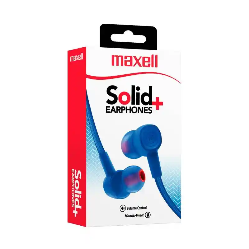 Maxell Solid+ Earphones In-ear Azul