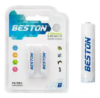Beston Baterías/pilas Recargables Hr03 2xaaa 750mah Recargable Blanco