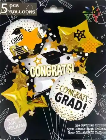 Bouquet Globos Estrella Graduado Grado Graduación