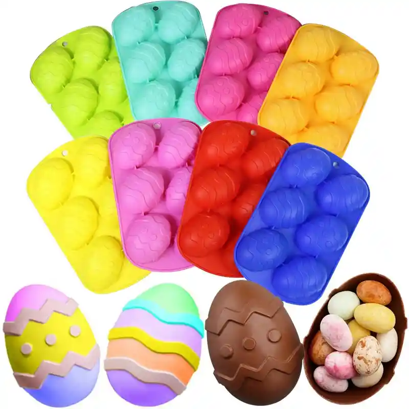 Molde Silicona Huevos De Pascua X 6