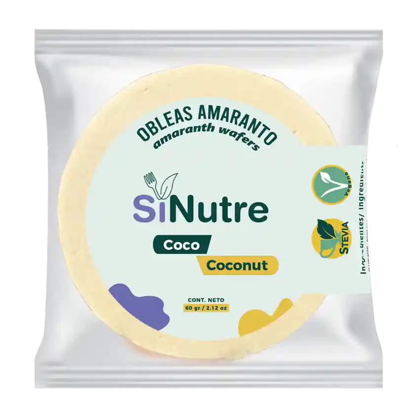 Obleas De Amaranto Coco- Sinutre 60g