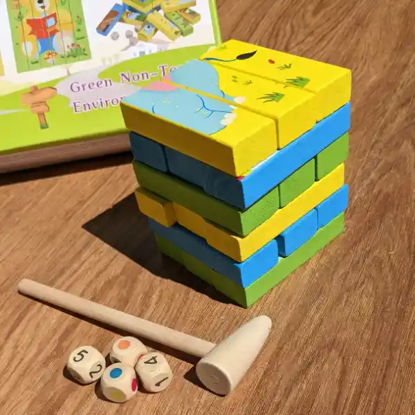 Jenga Rompecabezas Animales