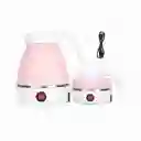 Hervidora Jarra Eléctrica Portátil Plegable Para Viajes Rosado