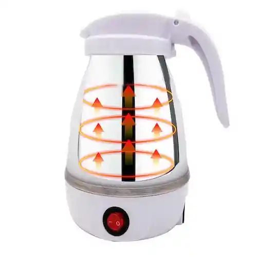 Hervidora Jarra Eléctrica Portátil Plegable Para Viajes Rosado