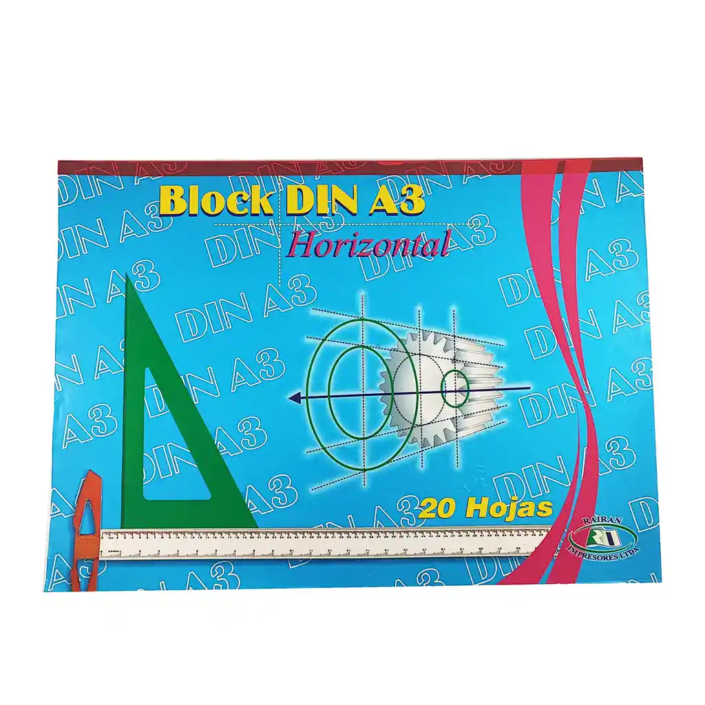 Block Bond A3 Base 28 Horizontal Rotulada X 20 Hojas Lider