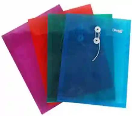 Carpeta Plástica Tipo Sobre De Hilo Tamaño Carta
