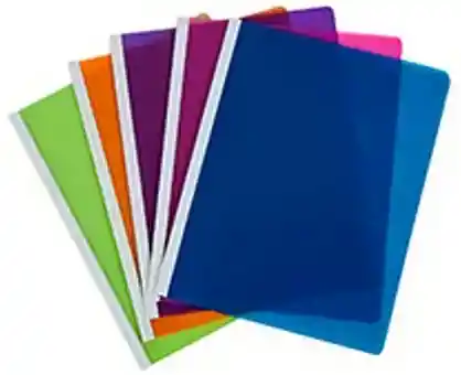 Carpeta Bisel Plastica De Lomo Corredizo Tamaño Carta