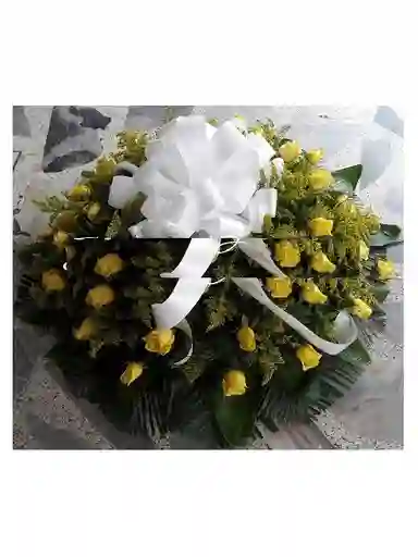 Corona Funebre Amarilla 2