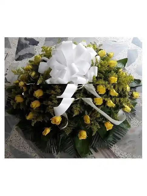 Corona Funebre Amarilla 2