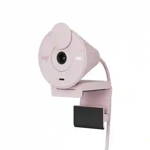 Webcam Logitech Brio 300 Full Hd 1080p, Rightlight 2, Rosado