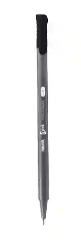 Micropunta Mink Marfil Color Negro X Unidad