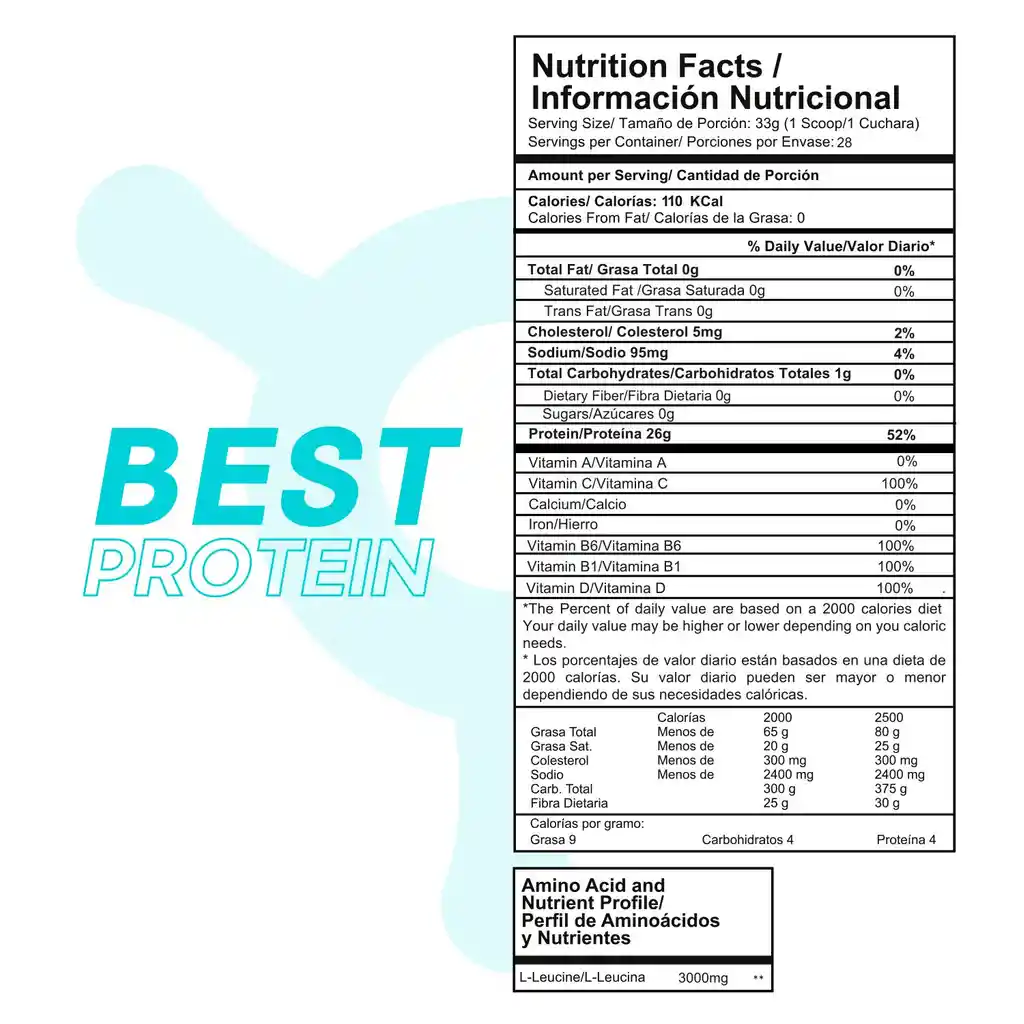 Proteína Best Protein 2lb Sabor Vainilla