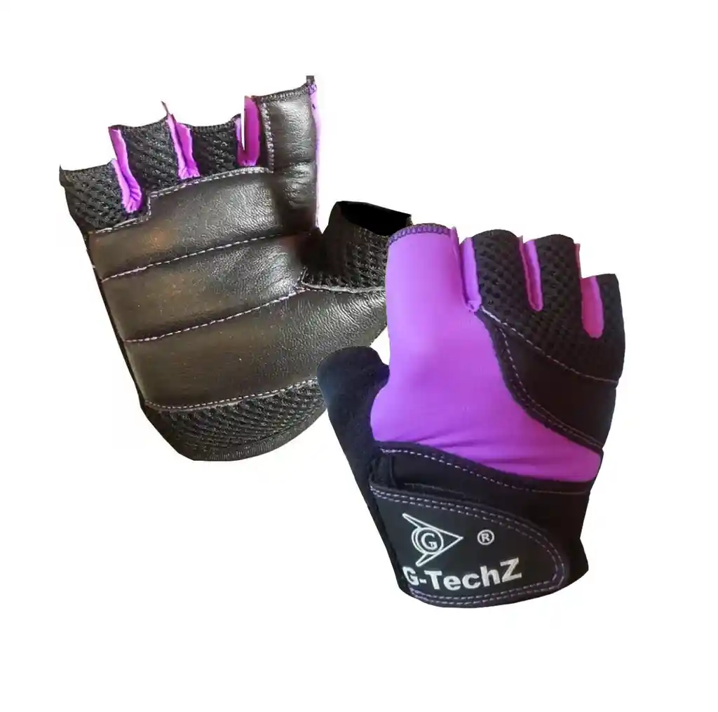 Guantes Para Pesas Para Dama Licra Gimnasio Bicicleta Talla: M Alpino - Morado