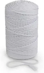 Hilo De Algodón Para Tejer Macramé 6mm Blanco