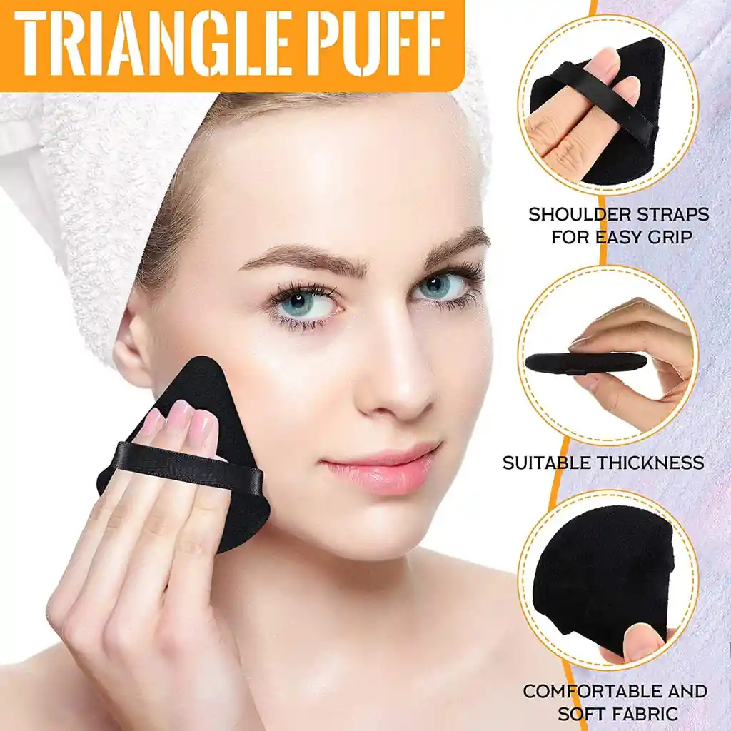 Borla Triangular Negra X 2 Pcs