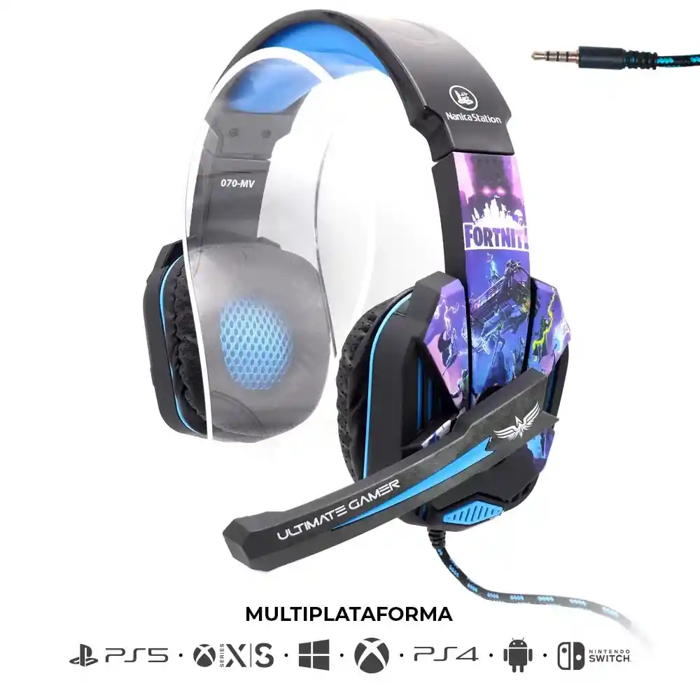 Diadema Gamer 070-mv Fortnite / 3.5mm + Usb