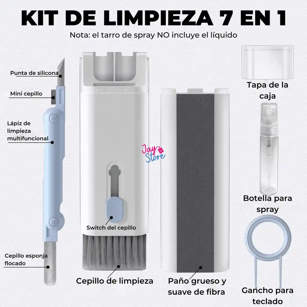 Kit De Limpieza 7en1 Para Celular Computador Audífonos Pc Teclado