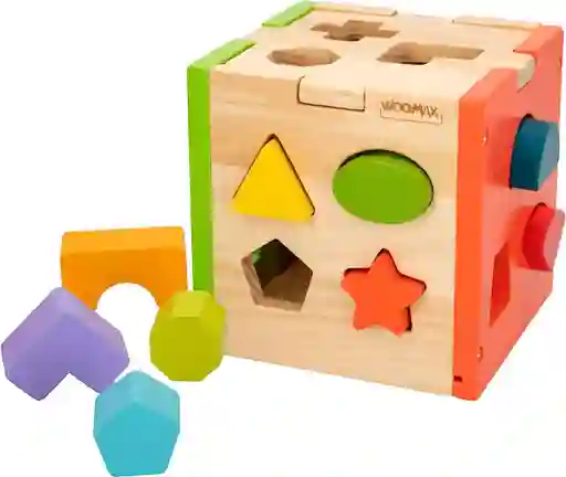 Juego Madera Montessori Cubo Encajar Figuras Didácticos Bebe