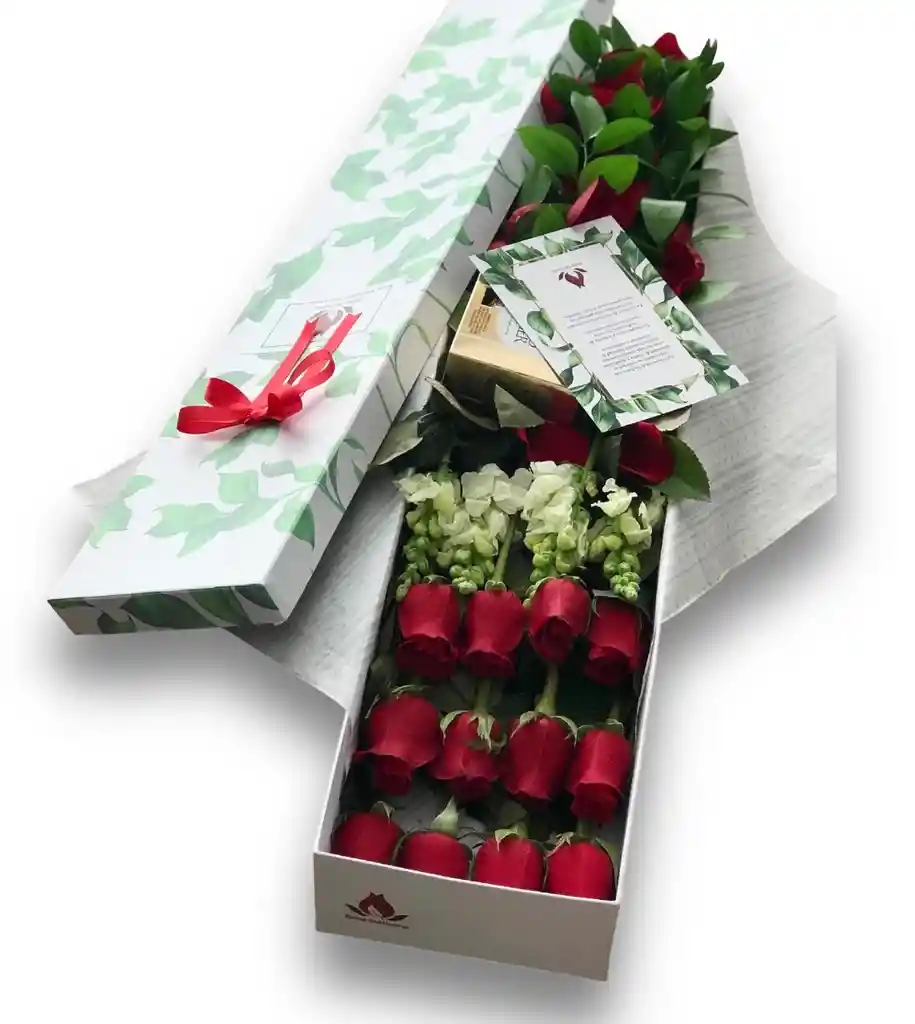 Caja De 18 Rosas Tradicionales