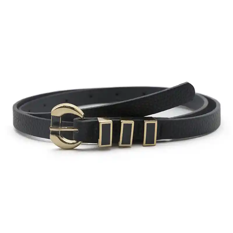 Cinturon Delgado Con 3 Pasadores Dorados Face2face Ff22q453