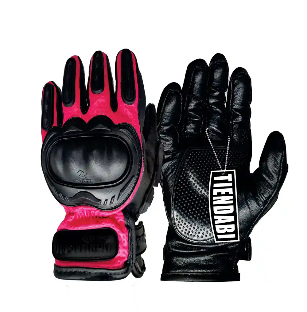 Guantes Para Moto Motociclista Cuero Tipo Esterillado